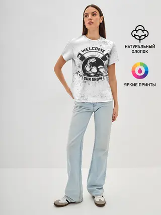 Женская базовая футболка / Gun show