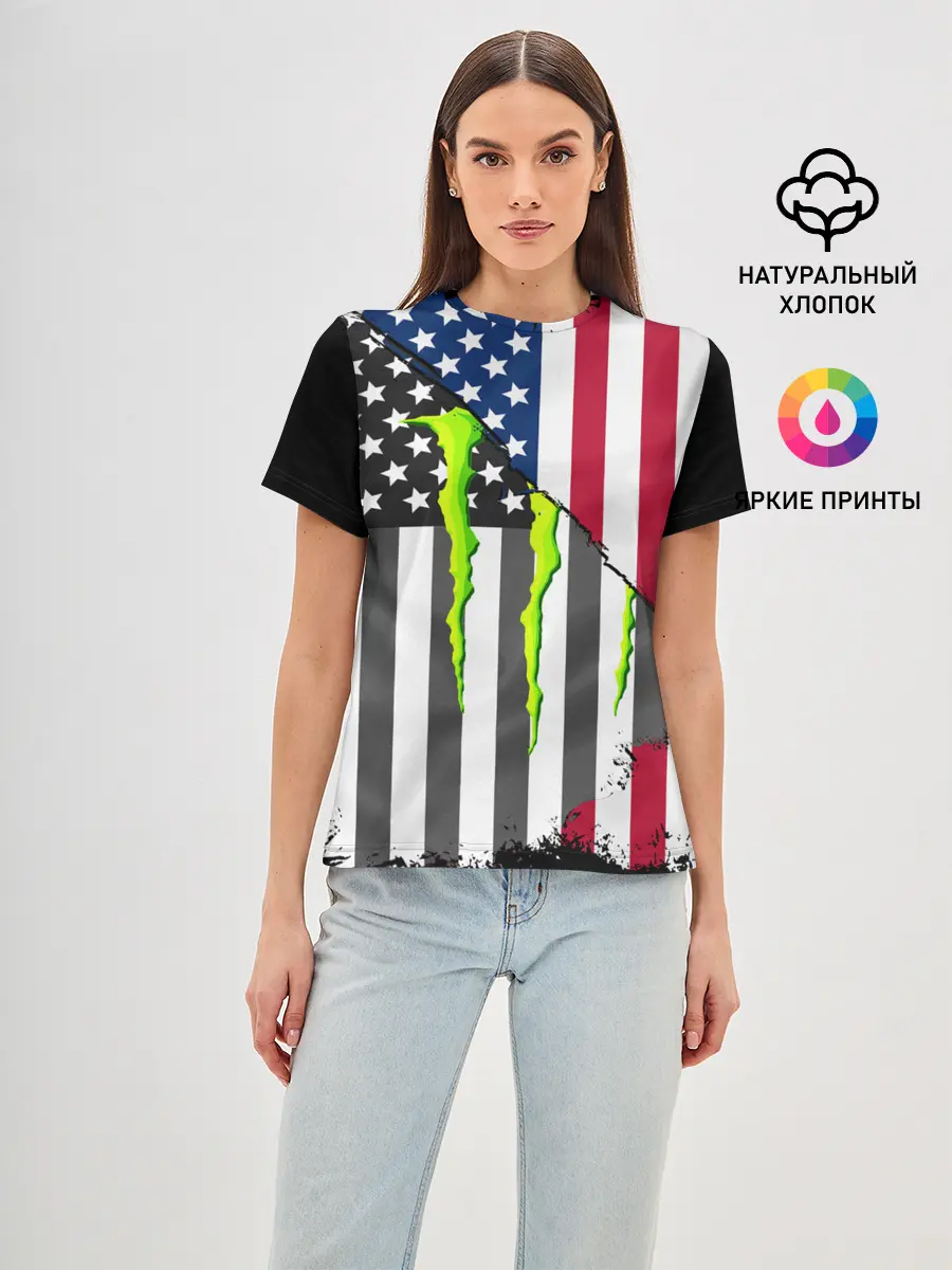 Женская базовая футболка / MONSTER ENERGY