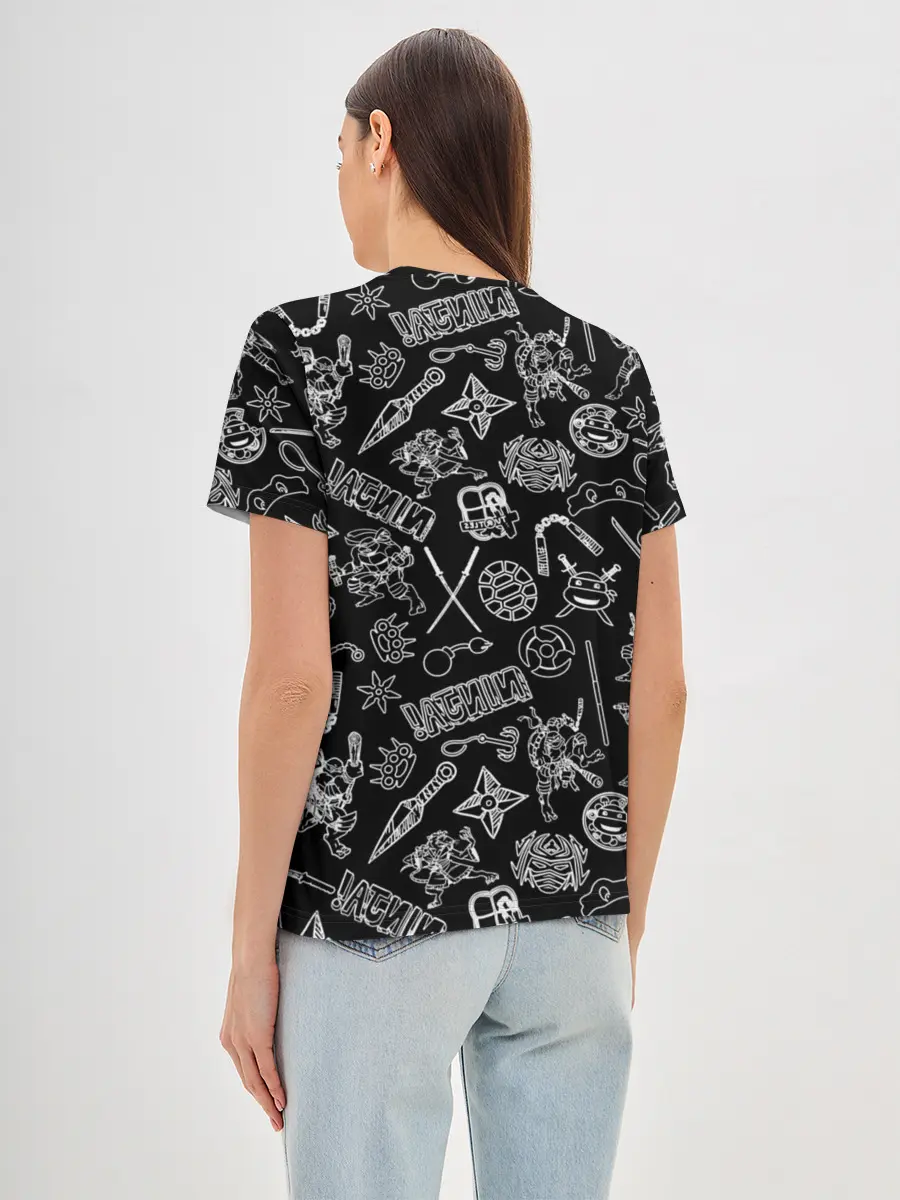 Женская базовая футболка / Нинздя Черепашки | LogoBombing