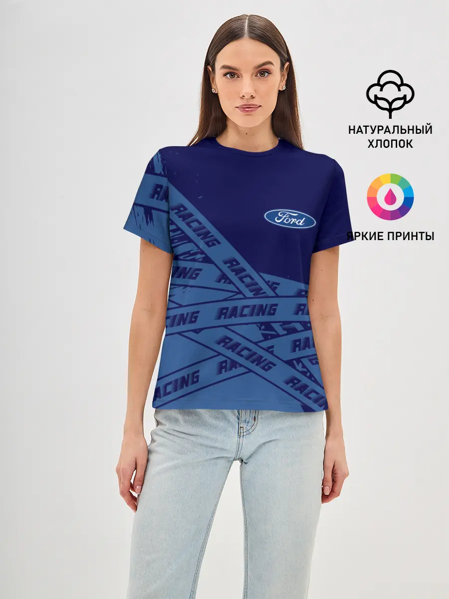 Женская базовая футболка / Форд - Racing