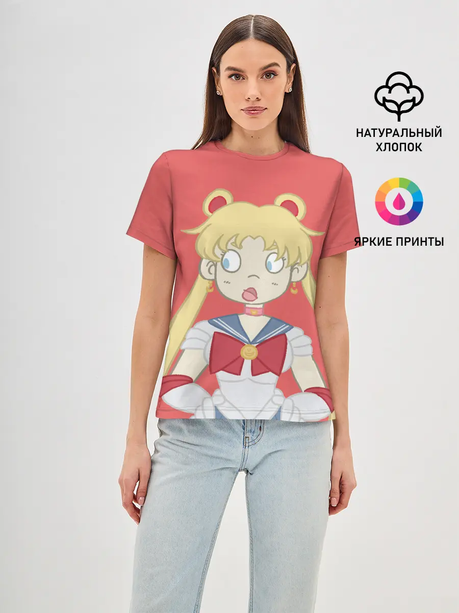 Женская базовая футболка / Sailor Moon | Сейлор Мун