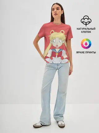 Женская базовая футболка / Sailor Moon | Сейлор Мун