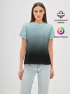 Женская базовая футболка / Black and Blue gradient