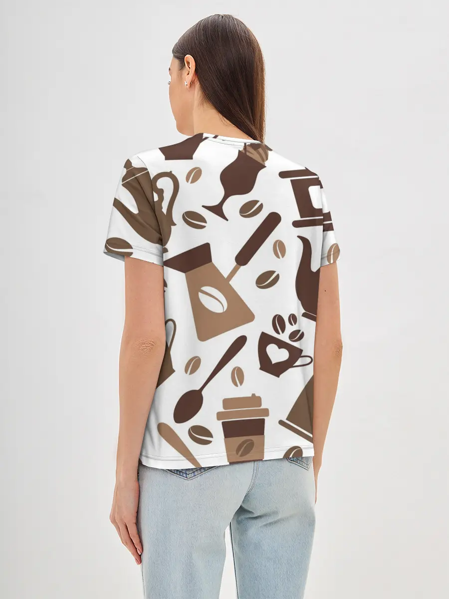 Женская базовая футболка / coffee