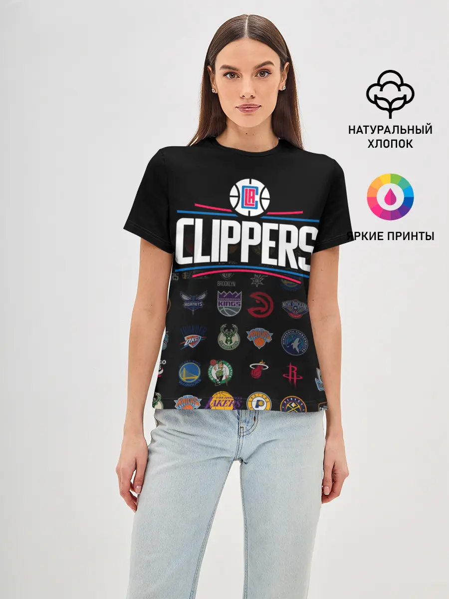 Женская базовая футболка / Los Angeles Clippers