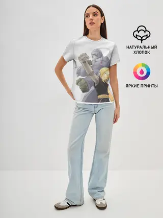 Женская базовая футболка / Эдвард и Альфонс