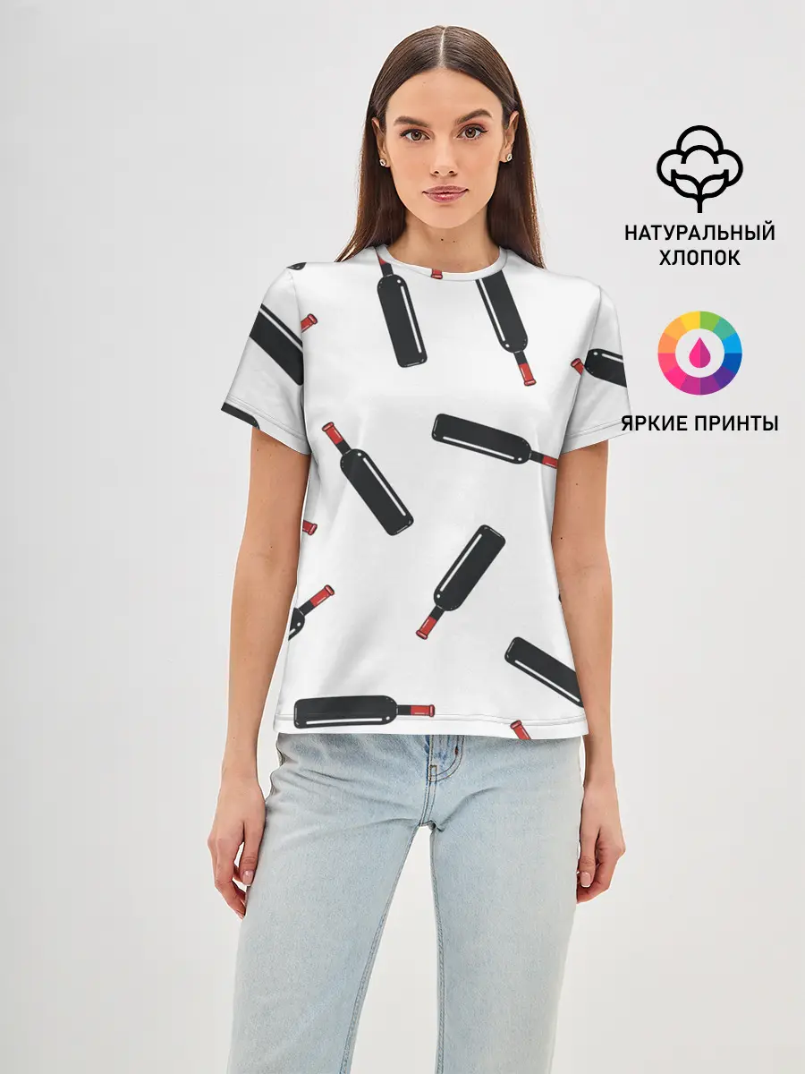 Женская базовая футболка / винишко