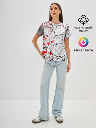 Женская базовая футболка / КРОВАВЫЙ ГРАНЖ | BLOODY GRUNGE