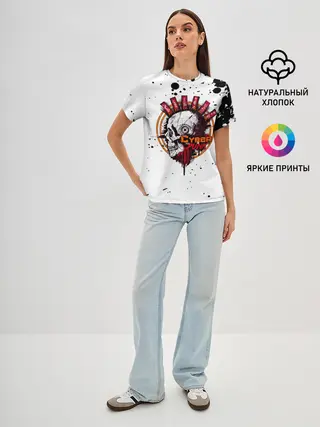 Женская базовая футболка / Cyberpunk 2077