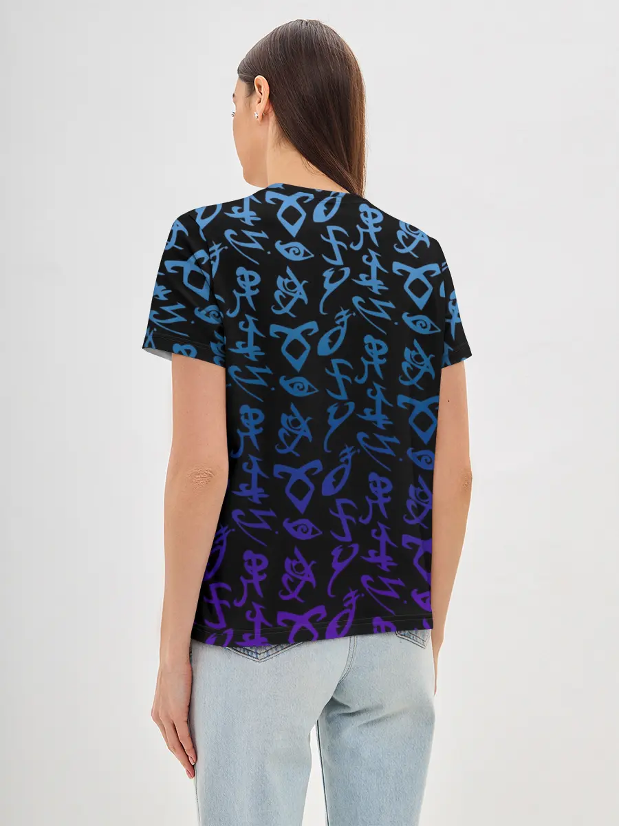 Женская базовая футболка / Blue runes