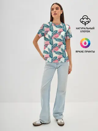 Женская базовая футболка / Ретро арт