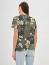 Женская базовая футболка / Камуфляжный рисунок из черепов