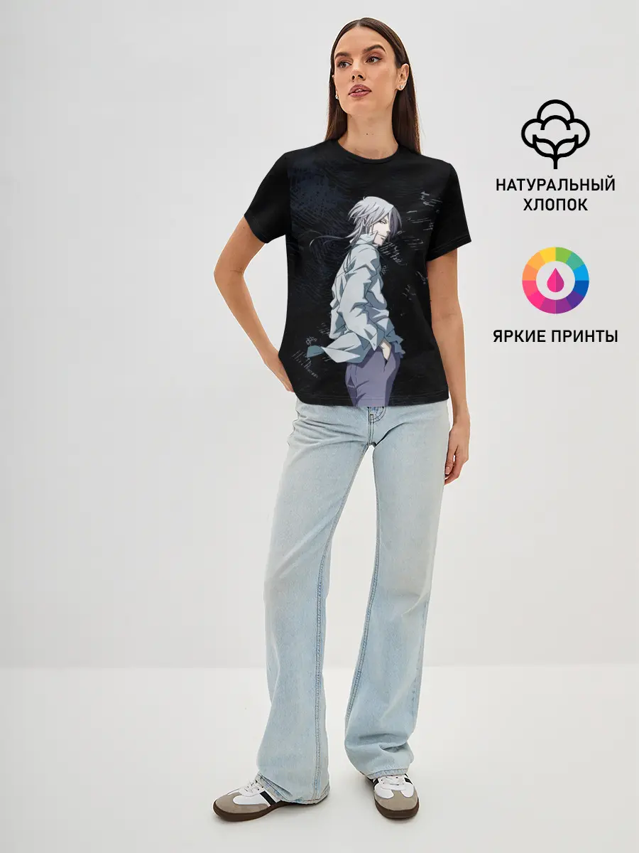 Женская базовая футболка / Макишима из Психо паспорт