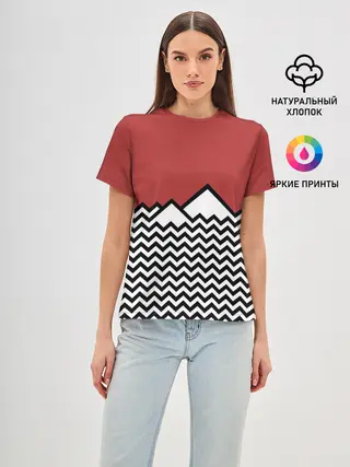 Женская базовая футболка / Твин Пикс