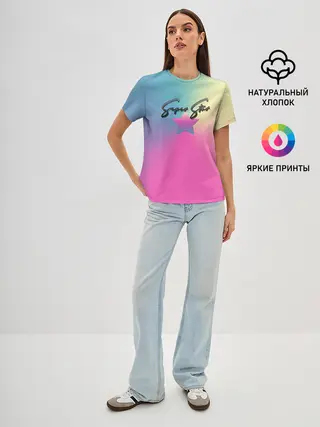 Женская базовая футболка / Супер Стар