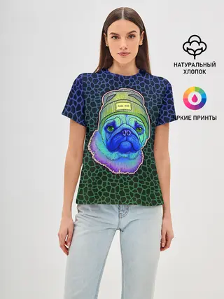 Женская базовая футболка / Мопс