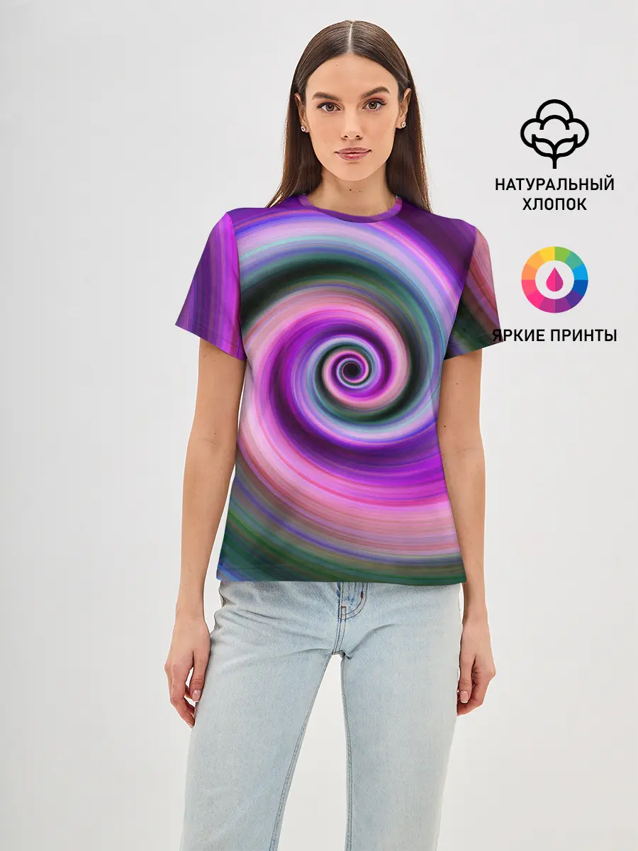 Женская базовая футболка / Вихрь Красок