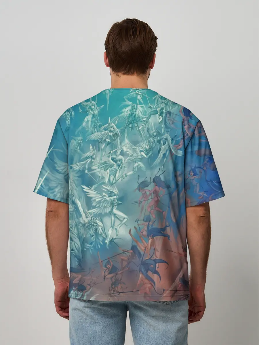 Мужская футболка оверсайз / Ангелы и Демоны