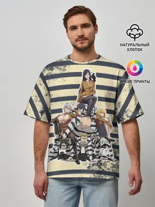 Мужская футболка оверсайз / Prison School