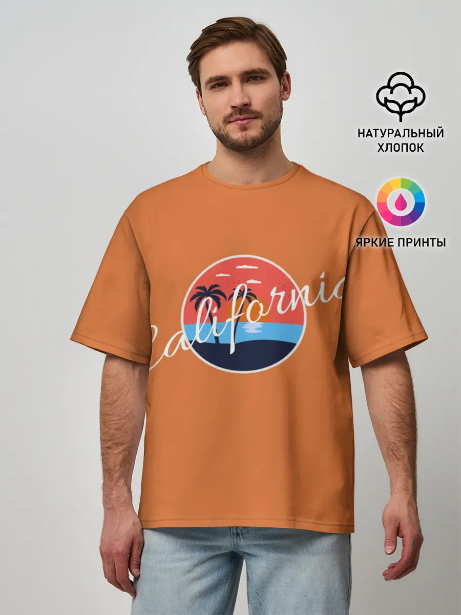 Мужская футболка оверсайз / California