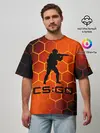 Мужская футболка оверсайз / CS GO | КС ГО