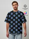 Мужская футболка оверсайз / ПСЖ ПАТТЕРН | PSG PATTERN