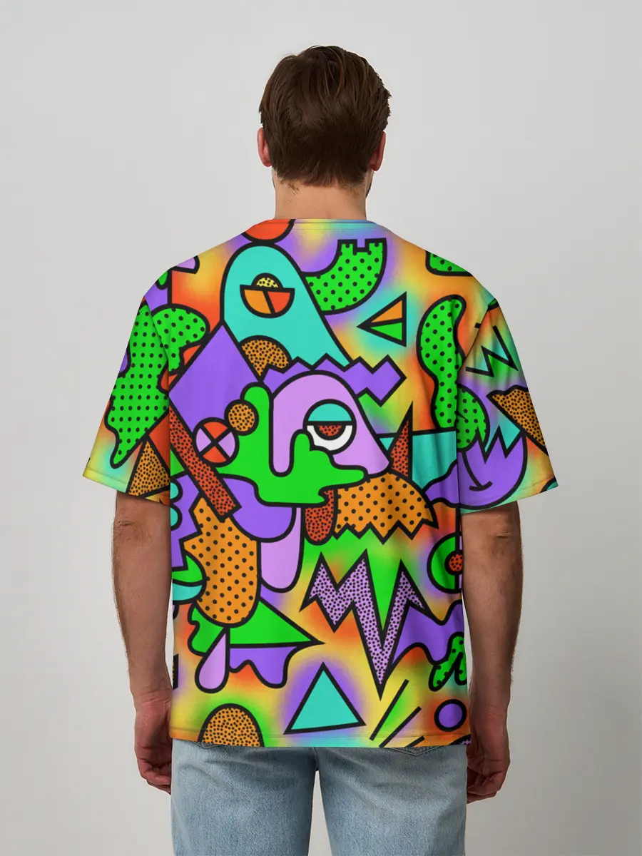 Мужская футболка оверсайз / PSY GEOMETRY