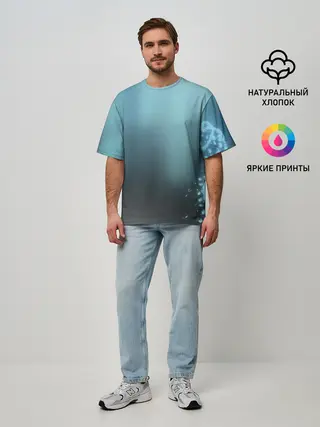 Мужская футболка оверсайз / Водяные свечения