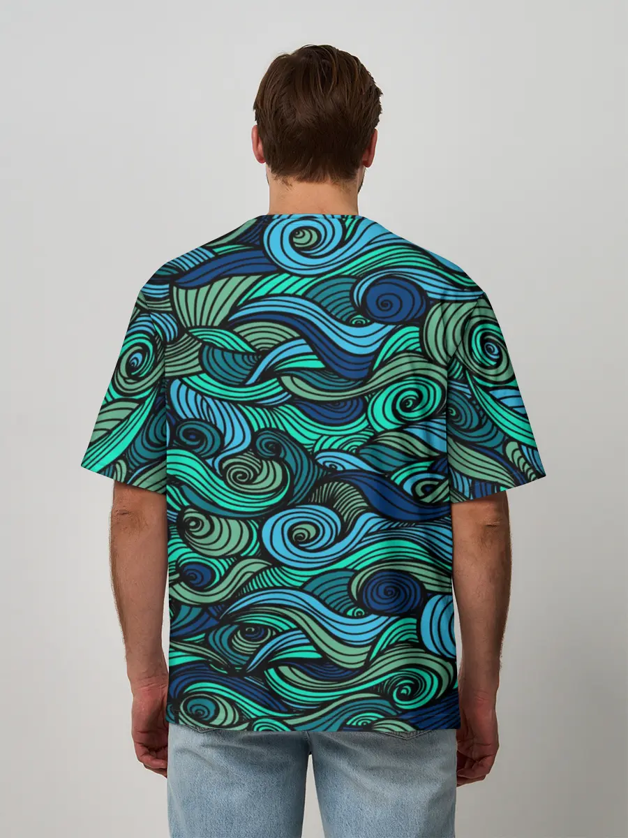 Мужская футболка оверсайз / Морская пучина