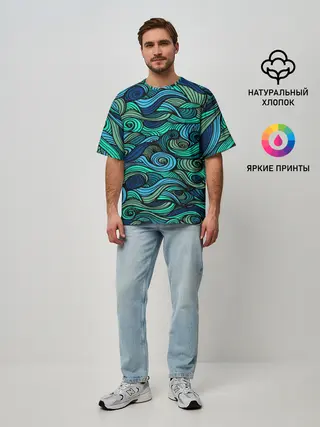 Мужская футболка оверсайз / Морская пучина