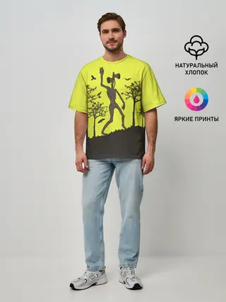 Мужская футболка оверсайз / Siren Head