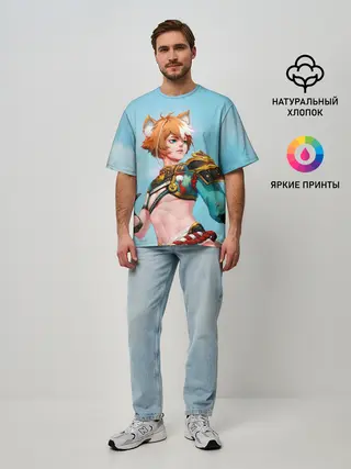 Мужская футболка оверсайз / Горо Genshin Impact
