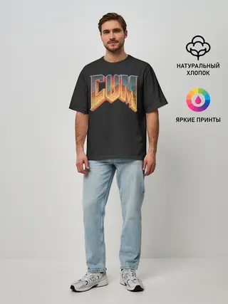 Мужская футболка оверсайз / Doom. Gachi Remix