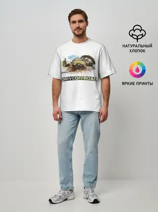 Мужская футболка оверсайз / внедорожник