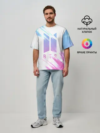 Мужская футболка оверсайз / BTS | БТС