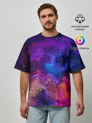 Мужская футболка оверсайз / НЕОНОВЫЕ РАЗВОДЫ