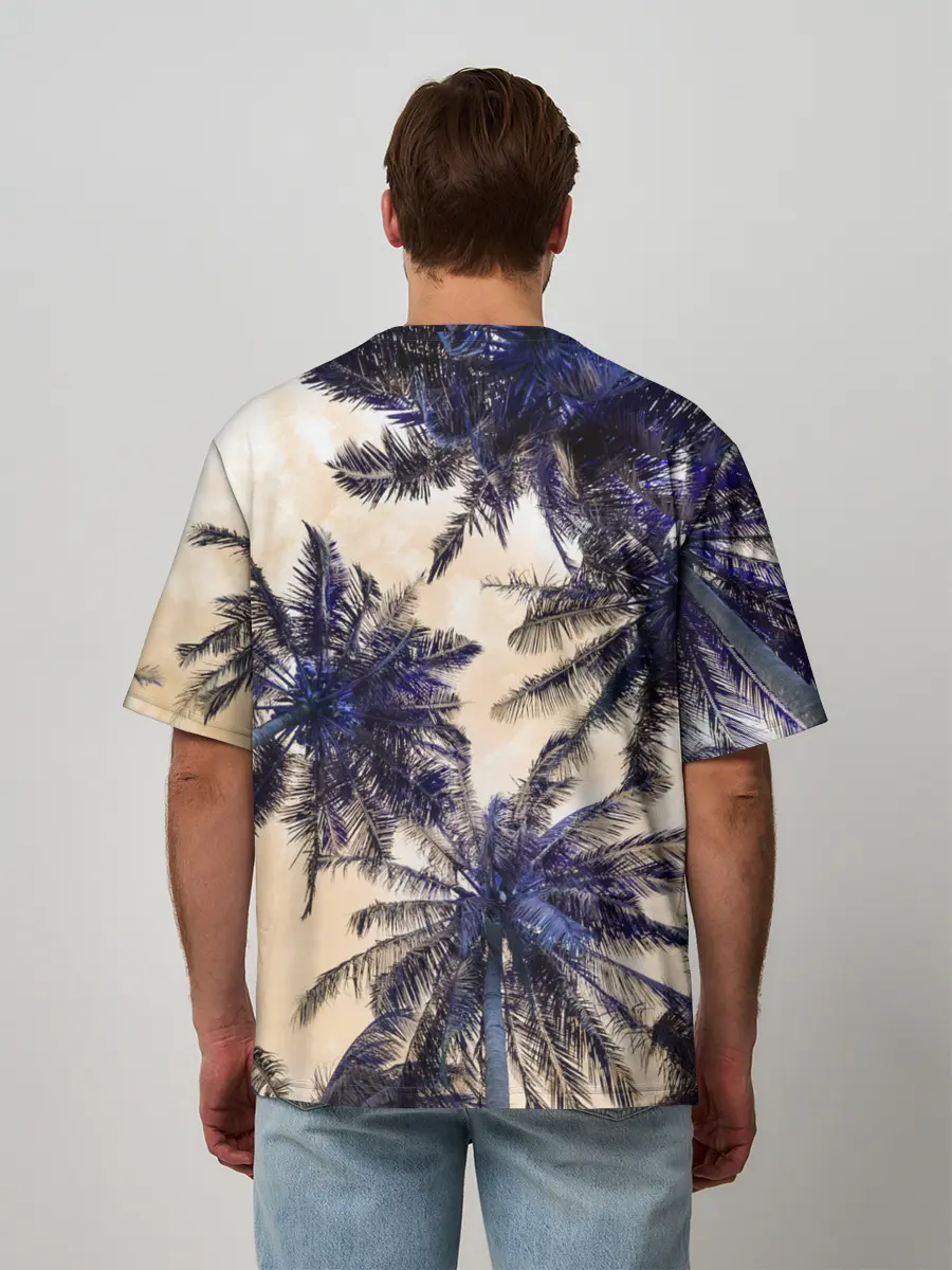 Мужская футболка оверсайз / Тропики