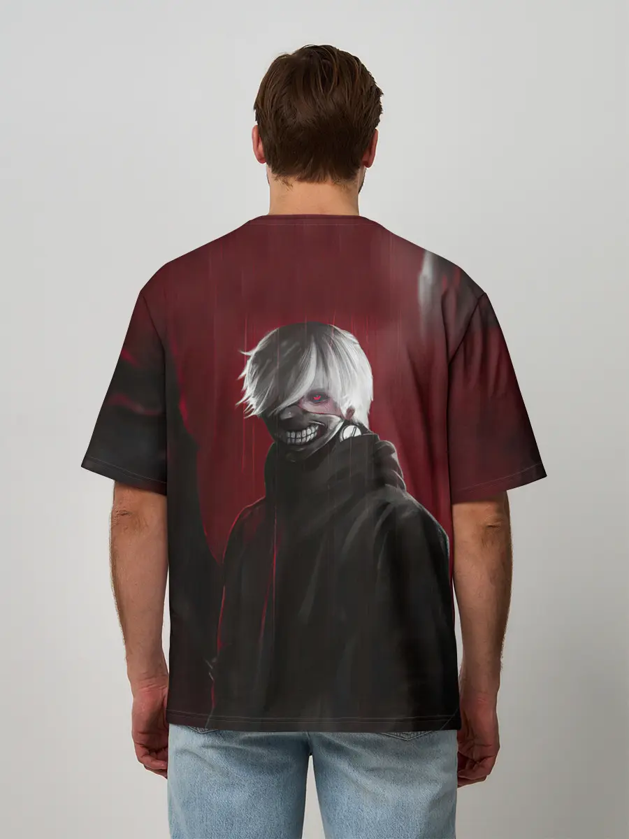 Мужская футболка оверсайз / TOKYO GHOUL | ТОКИЙСКИЙ ГУЛЬ ЩЮПАЛЬЦА