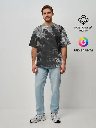 Мужская футболка оверсайз / Абстракция