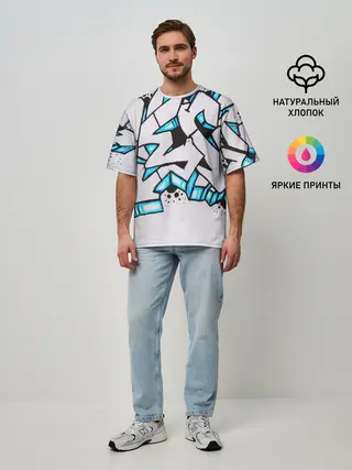 Мужская футболка оверсайз / Граффити