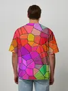 Мужская футболка оверсайз / Мозаика цветная