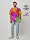 Мужская футболка оверсайз / Мозаика цветная