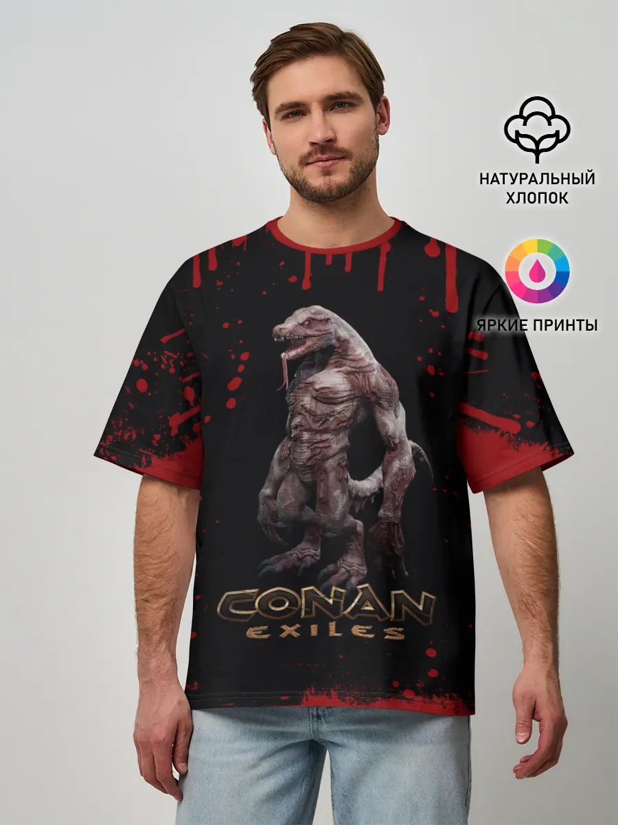 Мужская футболка оверсайз / NPC | Conan Exiles