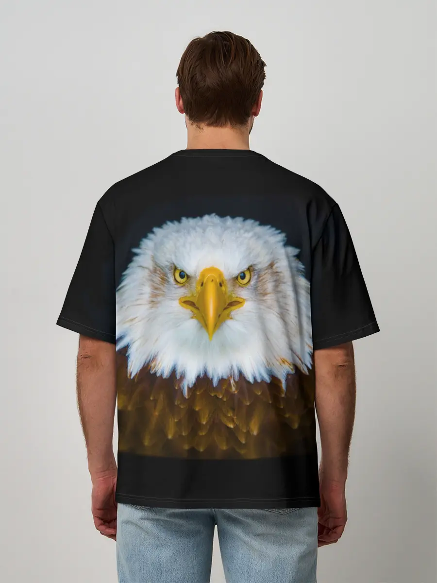 Мужская футболка оверсайз / Белоголовый орлан