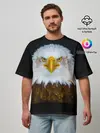 Мужская футболка оверсайз / Белоголовый орлан