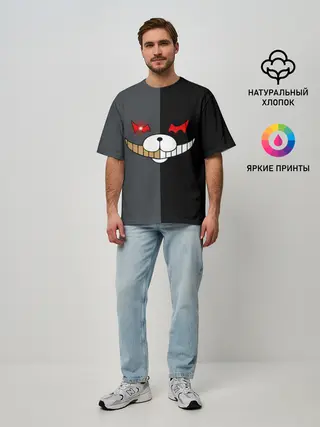 Мужская футболка оверсайз / KUROKUMA x MONOKUMA