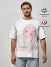 Мужская футболка оверсайз / Милая Zero Two