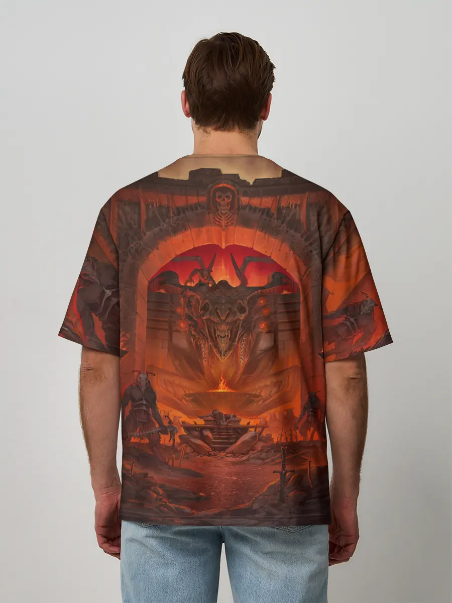 Мужская футболка оверсайз / DOOM | ДУМ