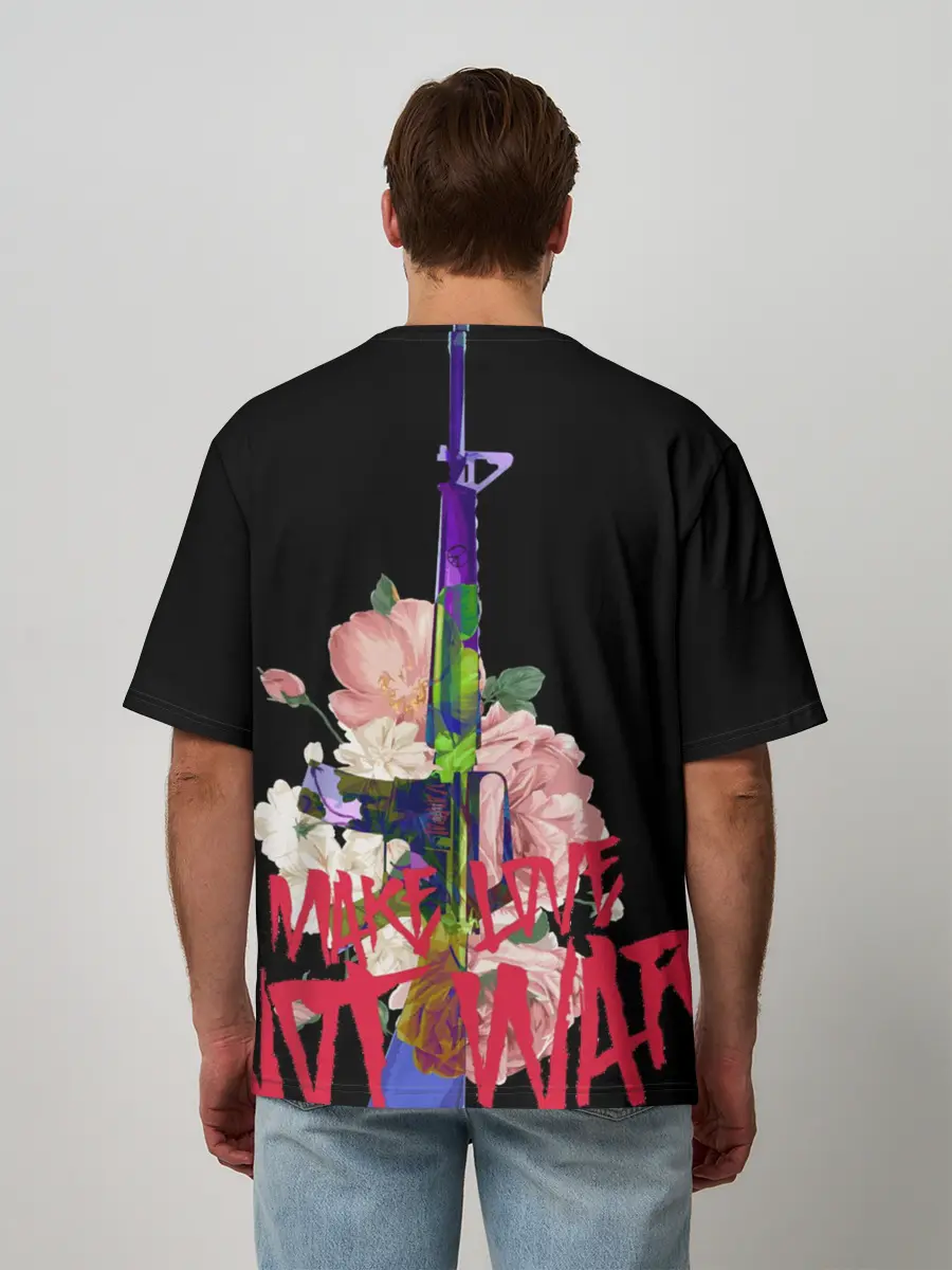 Мужская футболка оверсайз / Нет войне.