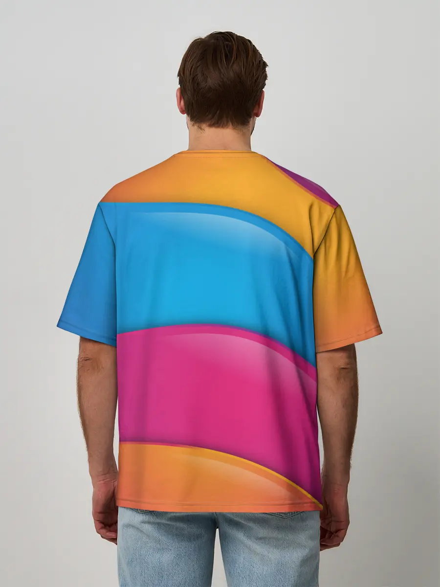 Мужская футболка оверсайз / Candy rainbow
